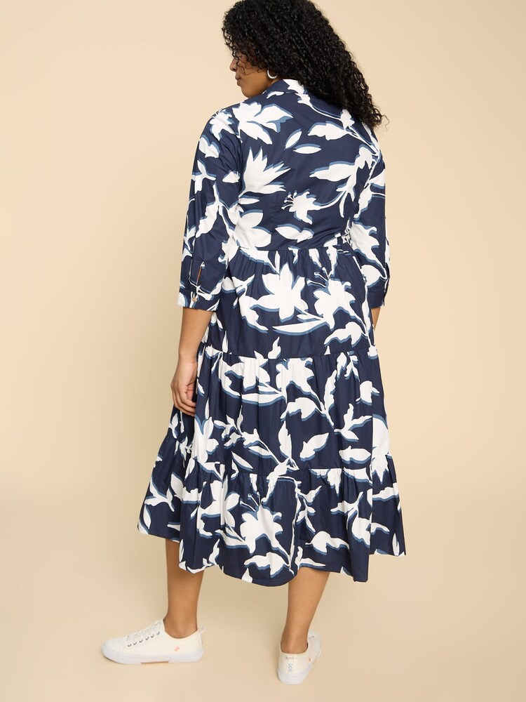 White Stuff Blue Mayra Tiered Shirt Dress - Image 2 of 7 White Stuff Blue Mayra Tiered Shirt Dress - Image 2 of 7