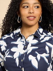 White Stuff Blue Mayra Tiered Shirt Dress - Image 4 of 7