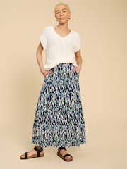 White Stuff Blue Charley EcoVero™ Maxi Skirt - Image 1 of 7