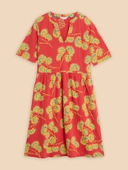White Stuff Red Thea Jersey Dress - Image 5 of 7