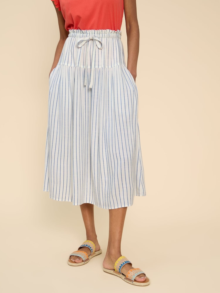White Stuff EcoVero™ Seema Stripe Skirt - Bild 1 von 7