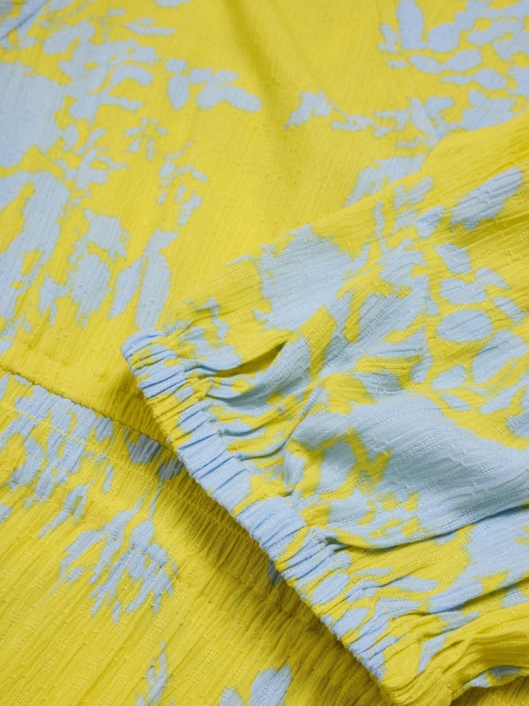 White Stuff Yellow Salma EcoVero™ Midi Dress - Image 7 of 7