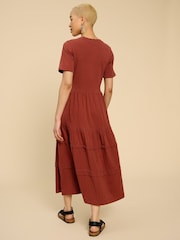 White Stuff 100% Cotton Vera Jersey Midi Dress - Bild 4 von 7