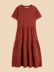 White Stuff 100% Cotton Vera Jersey Midi Dress - Bild 5 von 7