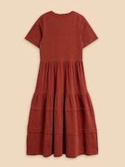 White Stuff 100% Cotton Vera Jersey Midi Dress - Bild 6 von 7