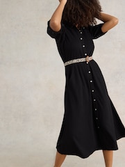 White Stuff Black Broderie Rua Shirt Dress - Image 3 of 7