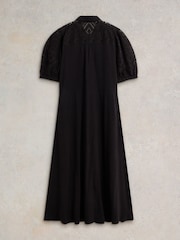 White Stuff Black Broderie Rua Shirt Dress - Image 6 of 7