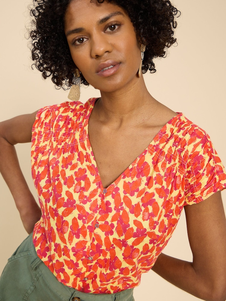 White Stuff Orange Rae Organic Cotton Vest - Image 1 of 7 White Stuff Orange Rae Organic Cotton Vest - Image 1 of 7