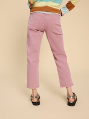 White Stuff Pink Blake Straight Crop Jeans - Image 2 of 7