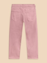 White Stuff Pink Blake Straight Crop Jeans - Image 6 of 7