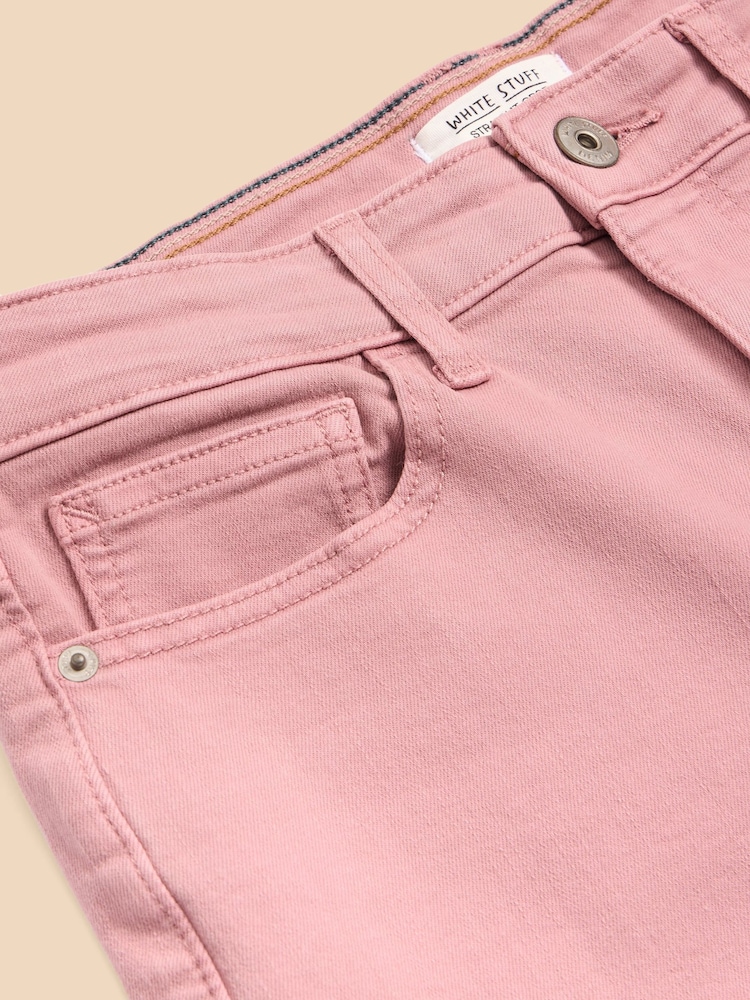 White Stuff Pink Blake Straight Crop Jeans - Image 7 of 7