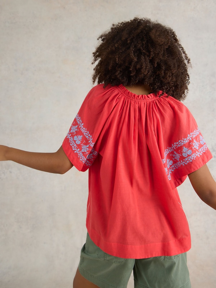 White Stuff Anna Cotton Embroidered Top - Bild 2 von 7