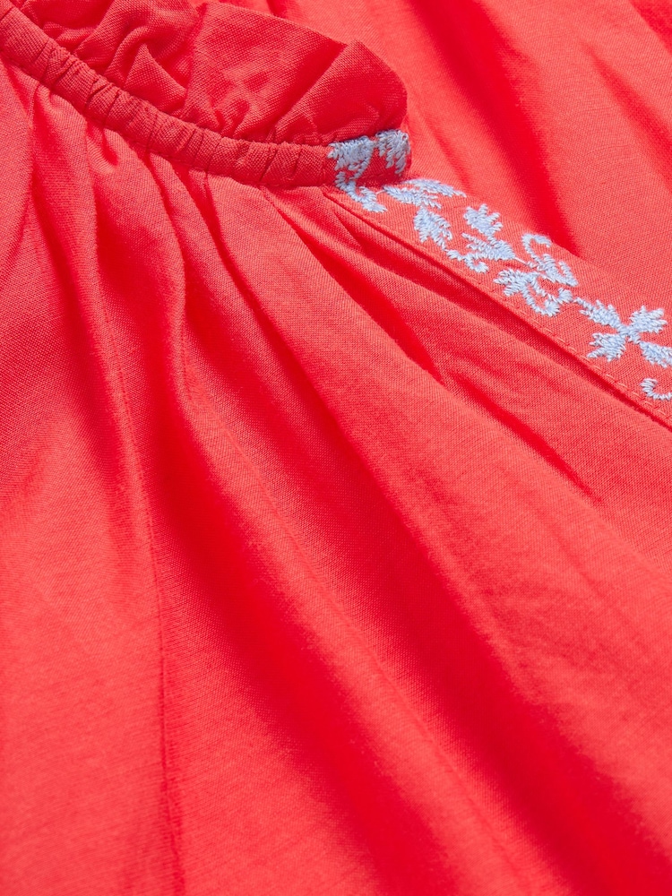 White Stuff Orange Anna Cotton Embroidered Top - Image 7 of 7 White Stuff Orange Anna Cotton Embroidered Top - Image 7 of 7