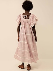 Vestido con encaje floral estampado a mano de East Alina - Imagen 2 de 5
