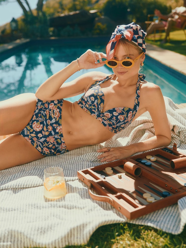 Joules Jasmine Navy Bikini Top - Image 2 of 9