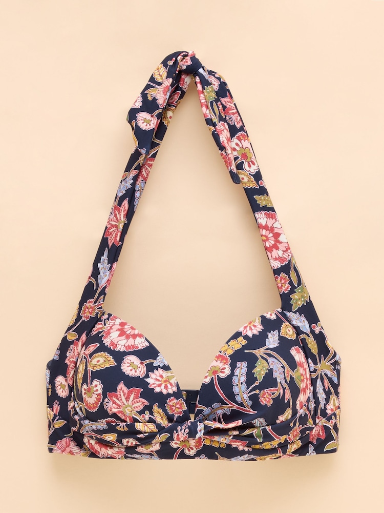 Joules Jasmine Navy Bikini Top - Image 9 of 9