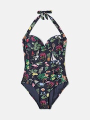 Joules Jasmine Navy Blue Halter Neck Swimsuit - Image 6 of 6