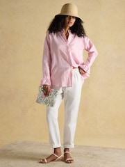 Joules Cream Tapered Leg Chino Trousers - Image 7 of 9
