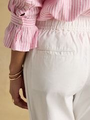 Joules Cream Tapered Leg Chino Trousers - Image 8 of 9