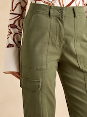 Joules Khaki Green Tapered Leg Cargo Trousers - Image 4 of 7