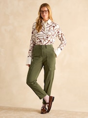 Joules Khaki Green Tapered Leg Cargo Trousers - Image 5 of 7
