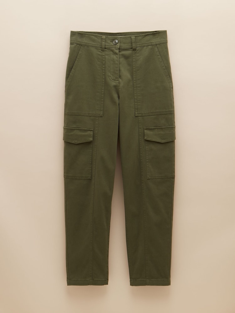 Joules Khaki Green Tapered Leg Cargo Trousers - Image 7 of 7