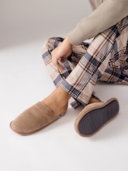 Tan Brown Mule Slippers - Image 1 of 7
