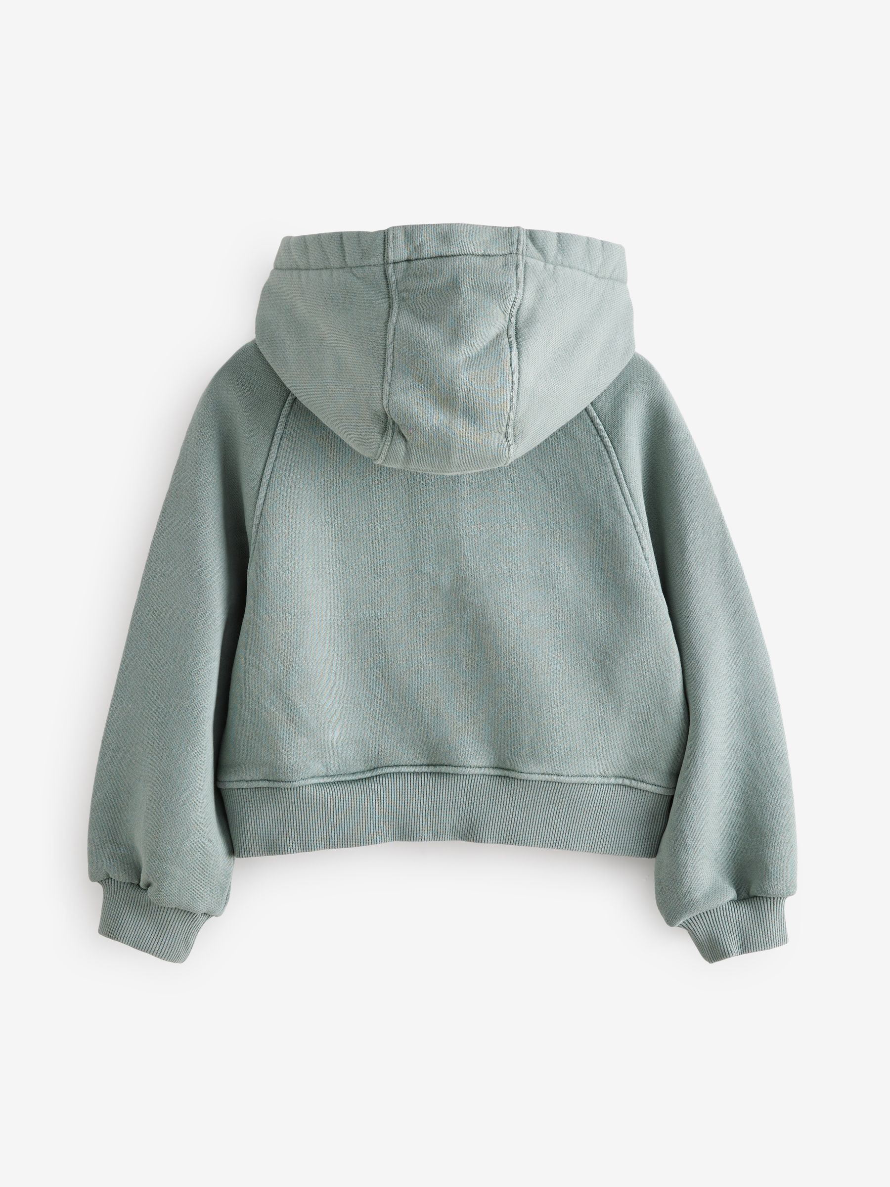 Buy Reebok Sage Oversized Cotton Cropped Zip Through Hoodie from
