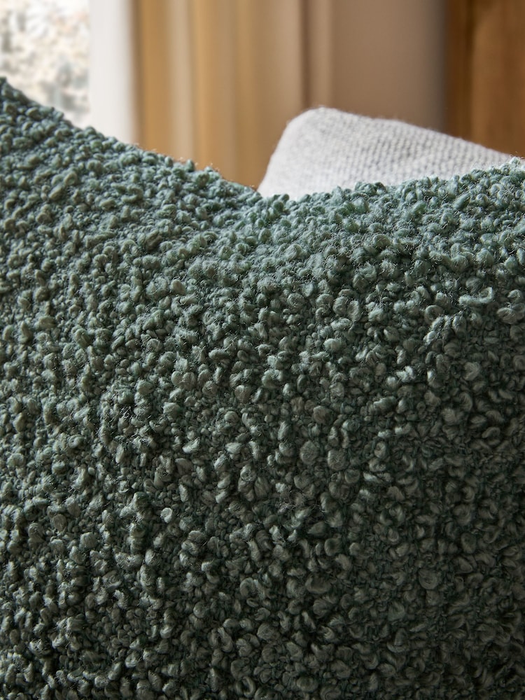 Teal Blue Cosy Texture 50 x 50cm Cushion - Image 2 of 5