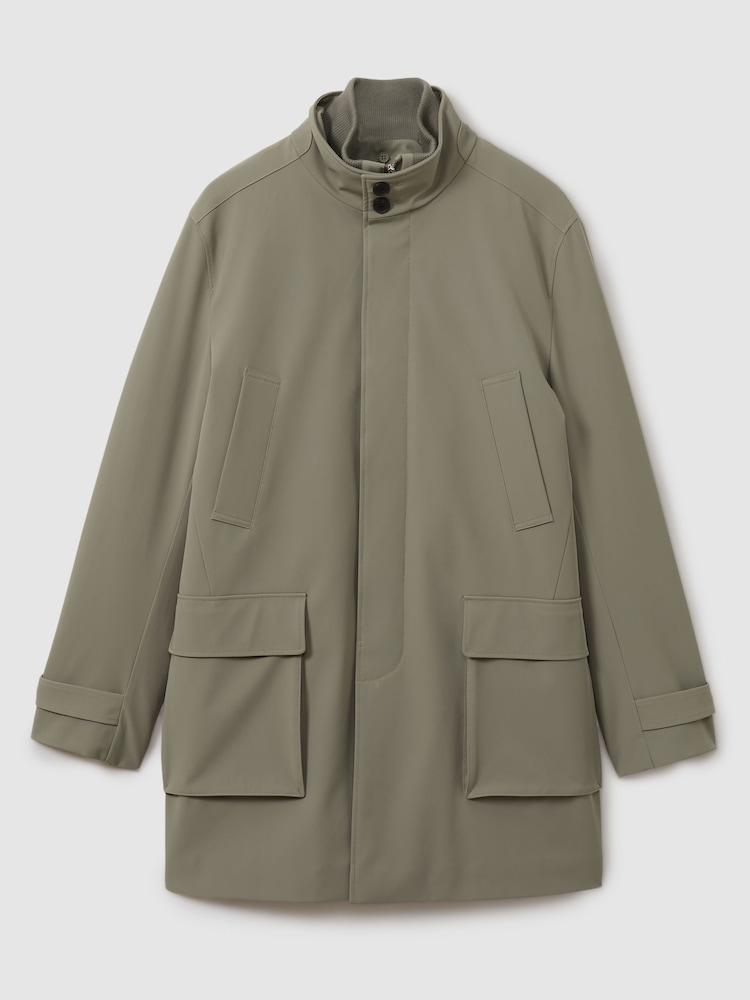 Reiss Player Hybrid Removable Funnel Neck Overcoat - Image 2 of 4