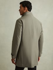 Reiss Player Hybrid Removable Funnel Neck Overcoat - Image 4 of 4