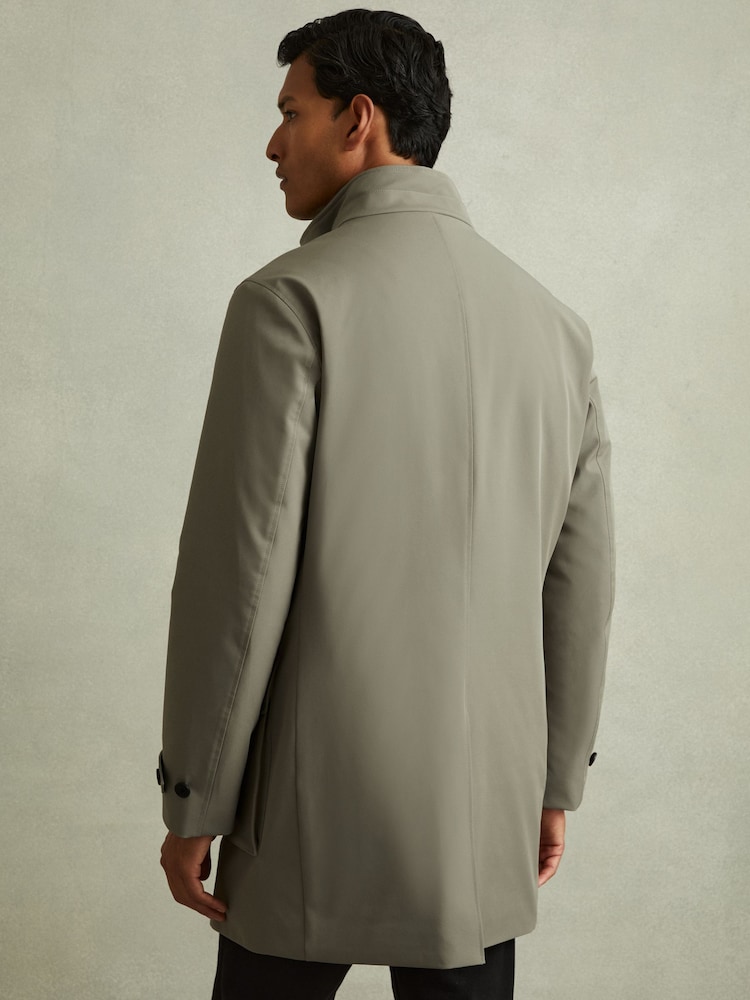 Reiss Player Hybrid Removable Funnel Neck Overcoat - Image 4 of 4