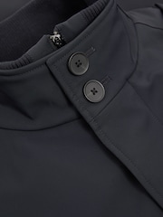 Reiss Navy Player Hybrid Removable Funnel Neck Overcoat - Image 5 of 5