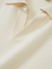 Reiss Ivory Grange Wool-Cashmere Open-Collar Polo Shirt - Image 5 of 5