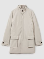 Reiss Stone Player Hybrid Removable Funnel Neck Overcoat - Image 2 of 8