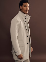 Reiss Stone Player Hybrid Removable Funnel Neck Overcoat - Image 3 of 8
