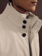 Reiss Stone Player Hybrid Removable Funnel Neck Overcoat - Image 4 of 8