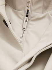 Reiss Stone Player Hybrid Removable Funnel Neck Overcoat - Image 8 of 8