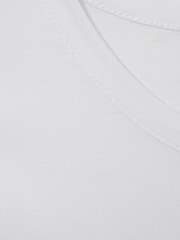 Reiss White Caspian Mercerised Cotton Crew Neck T-Shirt - Image 5 of 5
