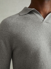 Reiss Grange Wool-Cashmere Open-Collar Polo Shirt - Bild 3 von 6