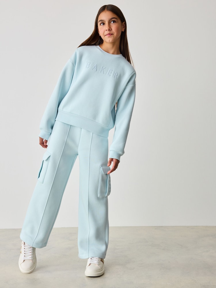Baker by Ted Baker Back Print Sweat and Wide Leg Joggers Set - Image 1 of 10