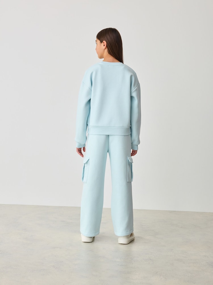 Baker by Ted Baker Back Print Sweat and Wide Leg Joggers Set - Image 2 of 10