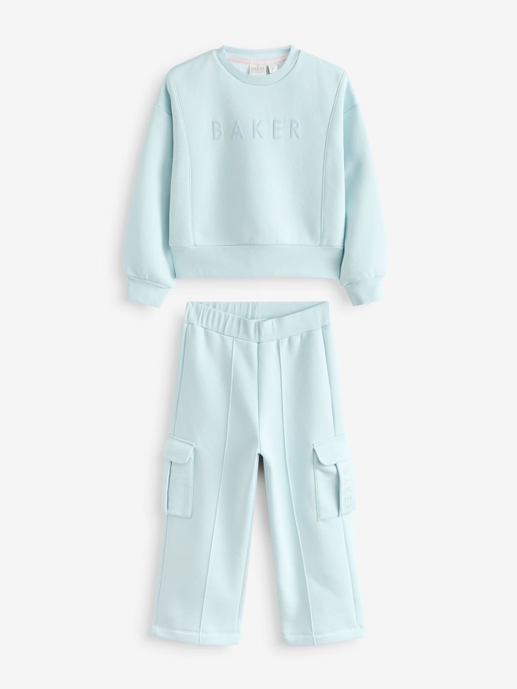 Baker by Ted Baker Back Print Sweat and Wide Leg Joggers Set - Image 7 of 10