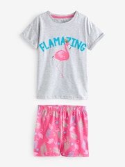 Harry Bear Grey Flamingo Short Pyjamas - Image 1 of 6