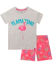 Harry Bear Grey Flamingo Short Pyjamas - Image 2 of 6