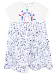 Harry Bear gepunktetes Kleid aus 100 % Baumwolle in Regenbogenfarben - Bild 1 von 3