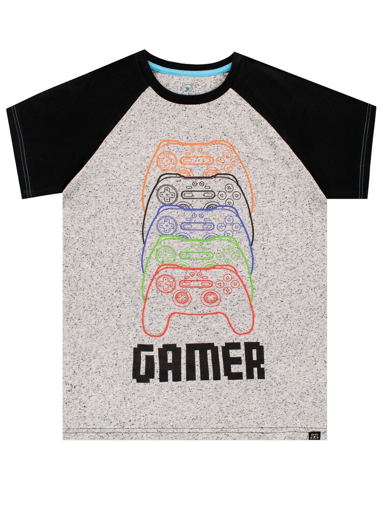 Harry Bear Grey Gaming Controller 100% Cotton T-Shirt - Image 2 of 5