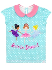 Harry Bear Blue Ballerina Princess Love To Dance Spot 100% Cotton T-Shirt - Image 1 of 4