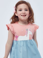 Harry Bear Pink 100% Cotton Princess Unicorn Dress - Image 1 of 7