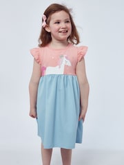 Harry Bear Pink 100% Cotton Princess Unicorn Dress - Image 3 of 7